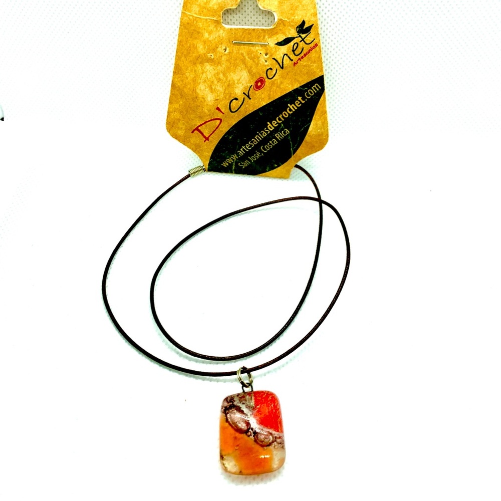 Costs Rican Artisan Made Glass Pendant
